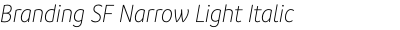 Branding SF Narrow Light Italic